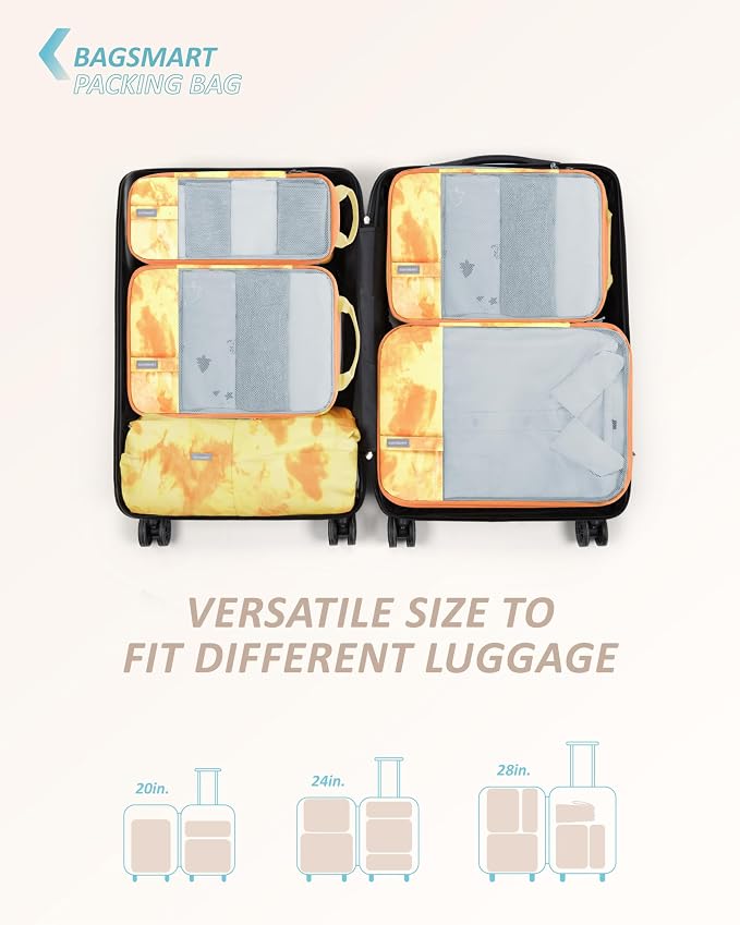 BAGSMART 6 Set Compression Packing Cubes - Image 4