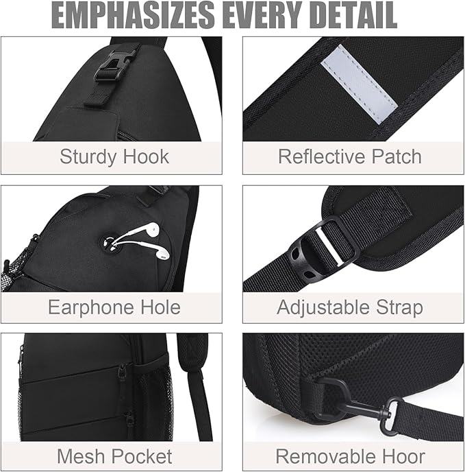 Crossbody Bags for Women Men Trendy Sling Bag Bakpack Casual Chest Bag - Image 5