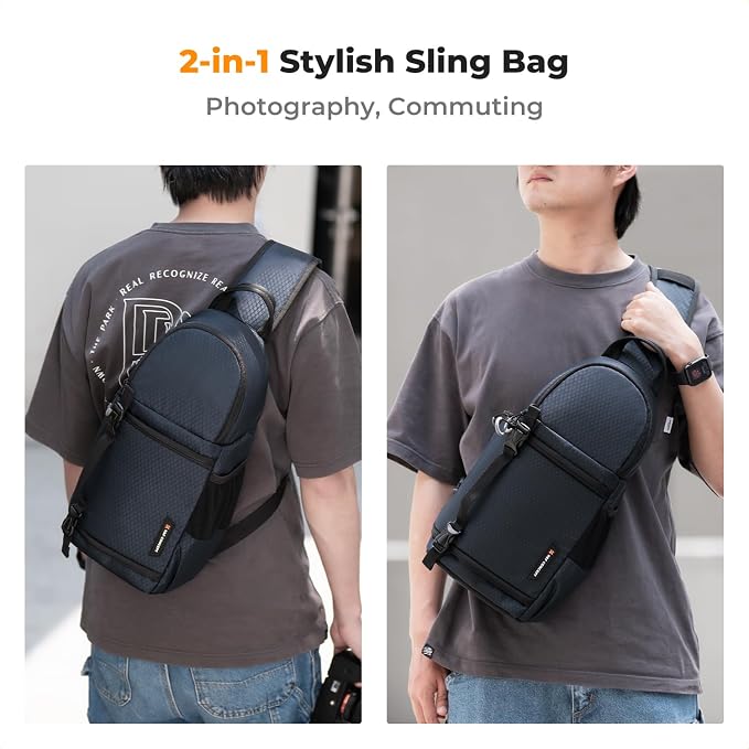 K&F Concept Camera Sling Bag Crossbody Bag Camera Shoulder Backpack - Image 6