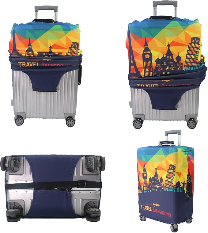 MosaiRudo Thicker Luggage Cover Elastic Suitcase Cover Protector Fits 18-32 - Image 6