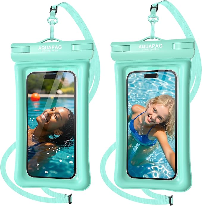 NEPHI IP68 Waterproof Phone Pouch 2 Pack-Up to 8.0"，Adjustable Neck Lanyard by IPX68WaterproofPhonePouch