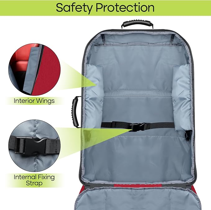 Padded Car Seat Travel Bag for Airplane, Heavy Duty Backpack for Air Travel - Image 5