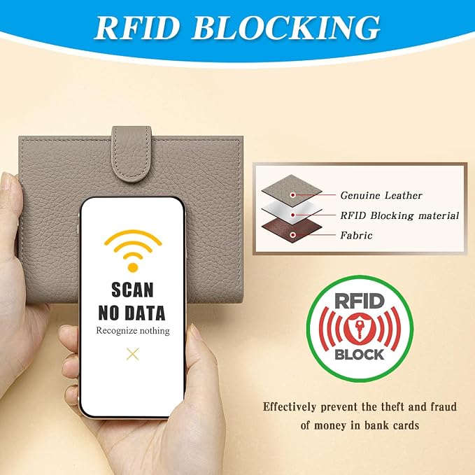 Passport Holder for Travel Women RFID Blocking Genuine Leather Passport Wallet - Image 4