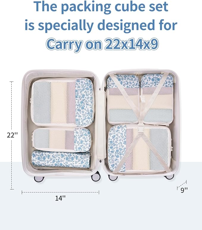 Narwey 6 Set Compression Packing Cubes - Image 2