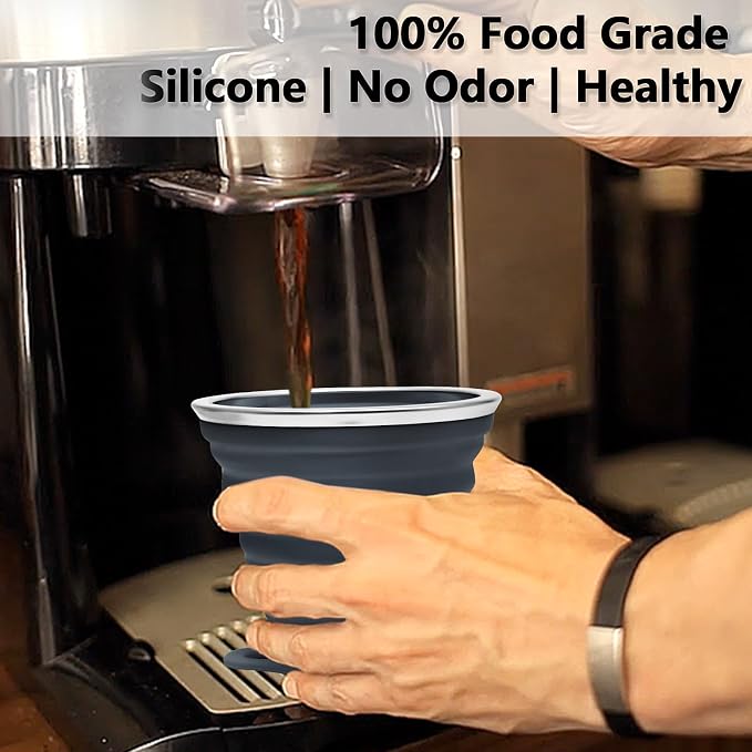 Litoexpe 4 Pack Silicone Collapsible Travel Cup Portable Folding Camping Cup - Image 5