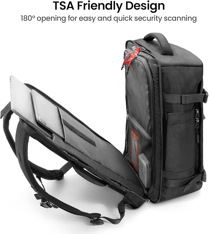 tomtoc Travel Backpack 40L, TSA Friendly Flight Approved Carry-on Luggage Hand - Image 3