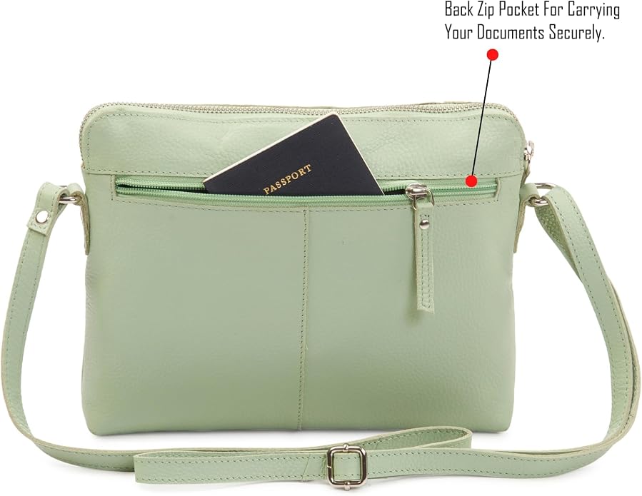 Wise Owl Accessories Small Soft Pebbled Real Leather Crossbody Handbags Purses - Image 4