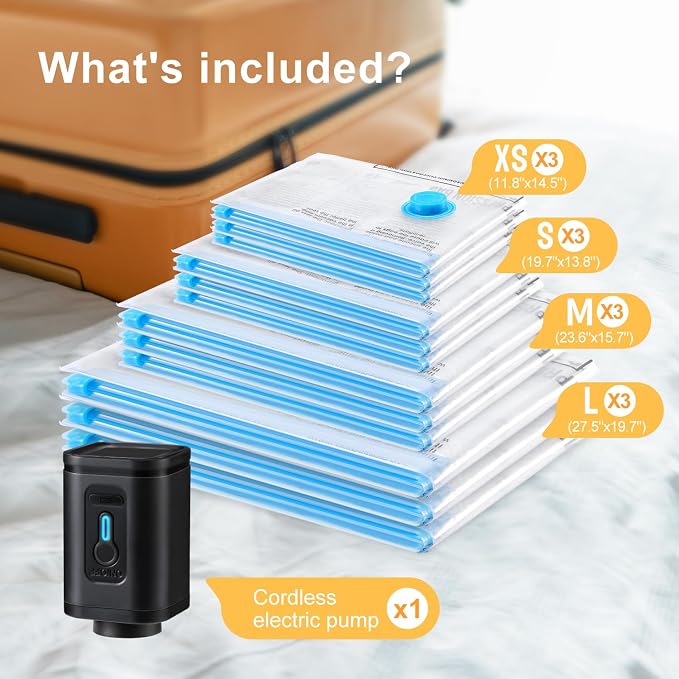 Combo 12 Pack Travel Vacuum Bags - Image 2
