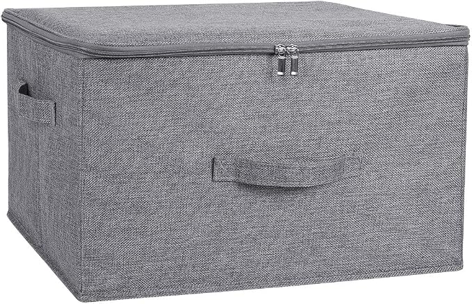 ANMINY Storage Bins with Zipper Lids 36 Qt Lidded Fabric Storage Boxes Baskets by ANMINY