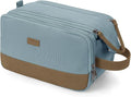 WANDF Toiletry Bag for Men Travel Toiletry Organizer Canvas and Leather Dopp by WANDF