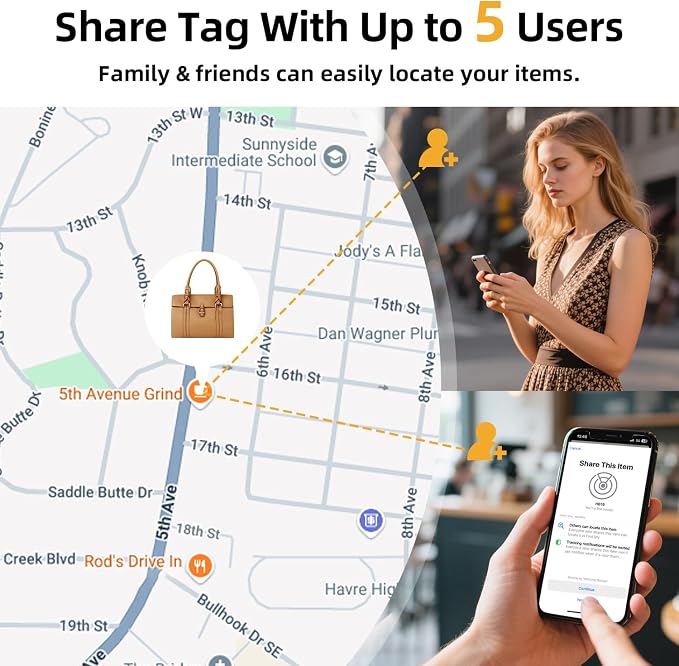 Esky Bluetooth Tracker Tag, Smart Luggage Tracker Compatible - Image 6