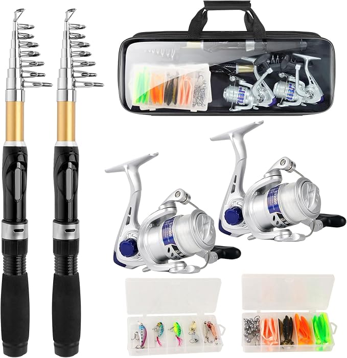 Fishing Pole Set Fishing Rod and Reel Combo, Prefect by Hikary