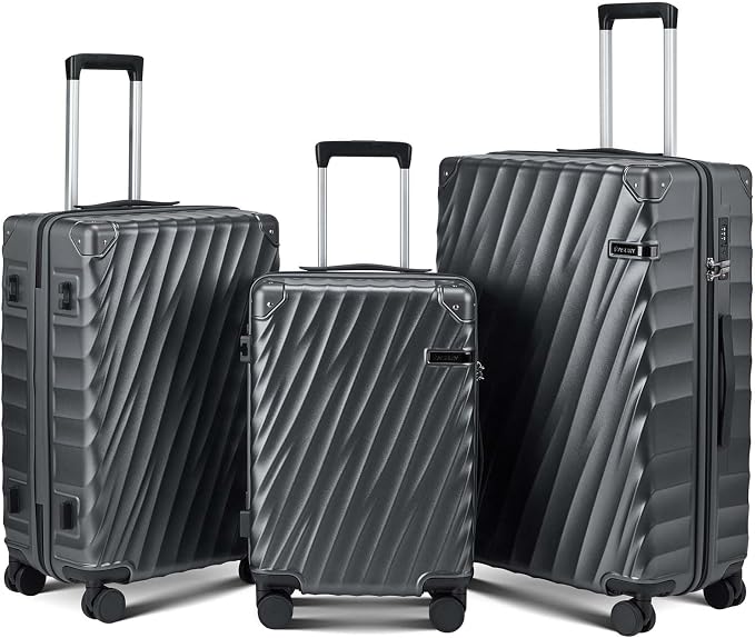 Luggage sets 3 piece with Spinner Wheels, PC Hard Shell Travel Luggage by Unknown
