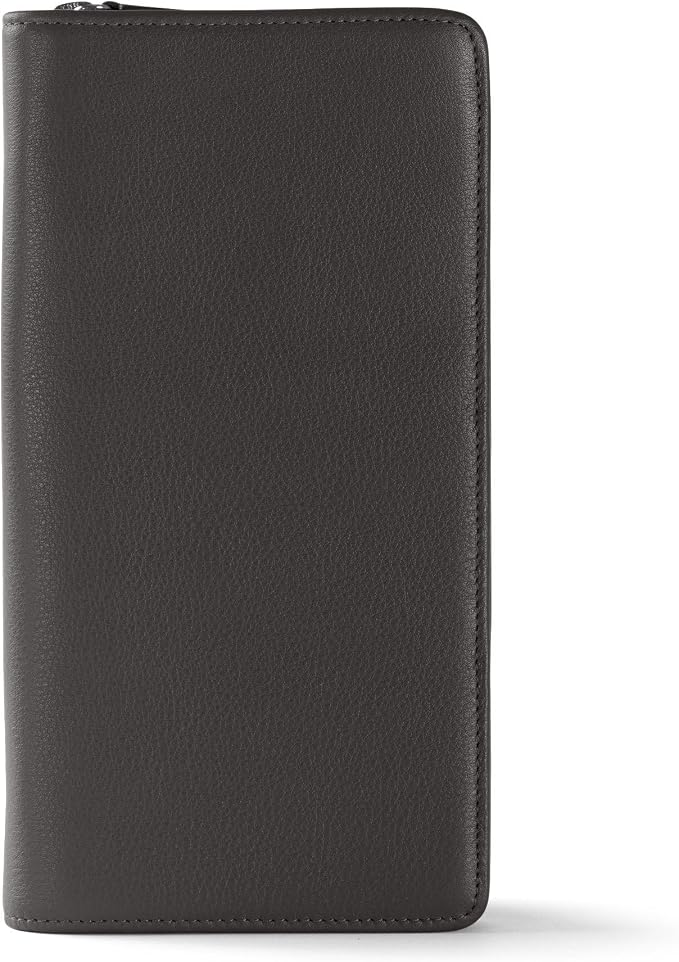 Leatherology RFID Black Onyx Travel Zip Organizer Wallet, Passport Holder by Leatherology