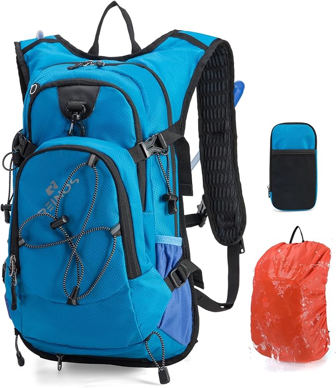 Hydration Backpack Pack with 2L Water Bladder 18L Hiking Backpack Women Men by REINOS+OUTDOOR