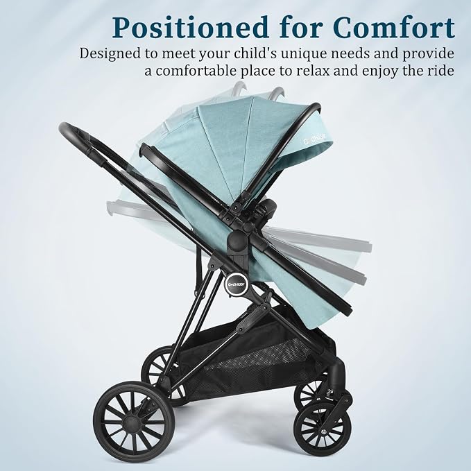 Lite 2.0 Baby Stroller with Newborn Mode, 2-in-1 Foldable Infant Stroller with - Image 3