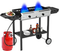 BESTFIRE 2 Burner Propane Gas Stove Outdoor Cooking Station – 150, 000 BTU by GrillsOutdoorCooking