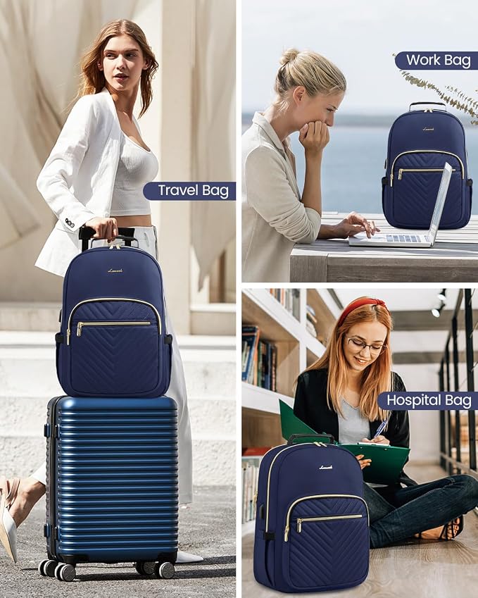 LOVEVOOK Laptop Backpack for Women, 17 Inch Large Capacity Travel Computer Work - Image 6