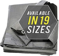 Tarp Cover Silver/Black Extremely Heavy Duty 20 Mil Thick Material, Waterproof by Trademark+Supplies
