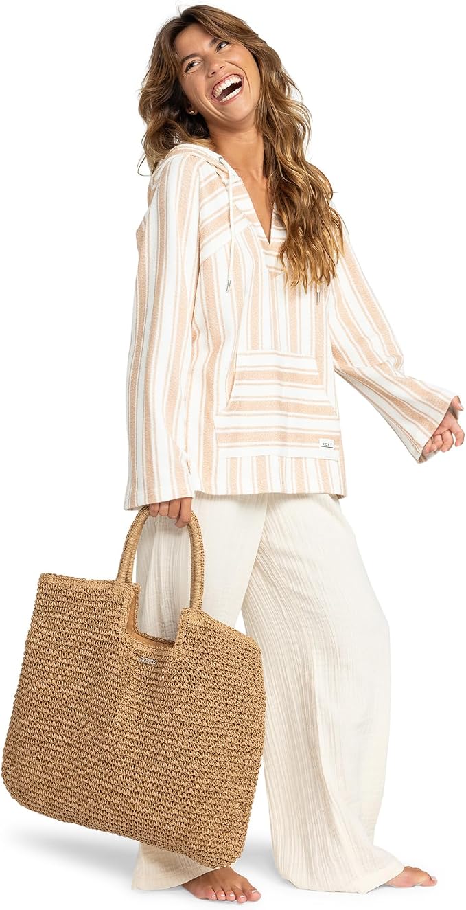 Roxy Women's Beach Tote Bag | Travel | Vacation | Straw | Lightweight | - Image 3