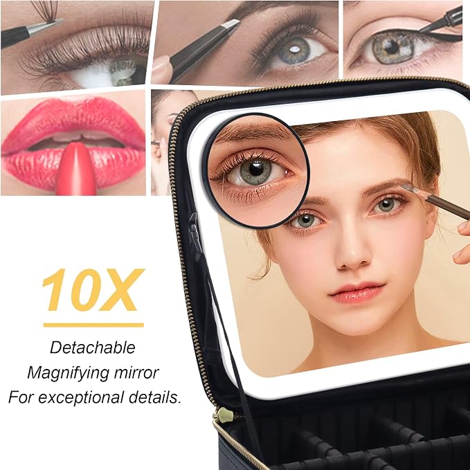 Makeup Case, Lighted Mirror, Waterproof - Image 3