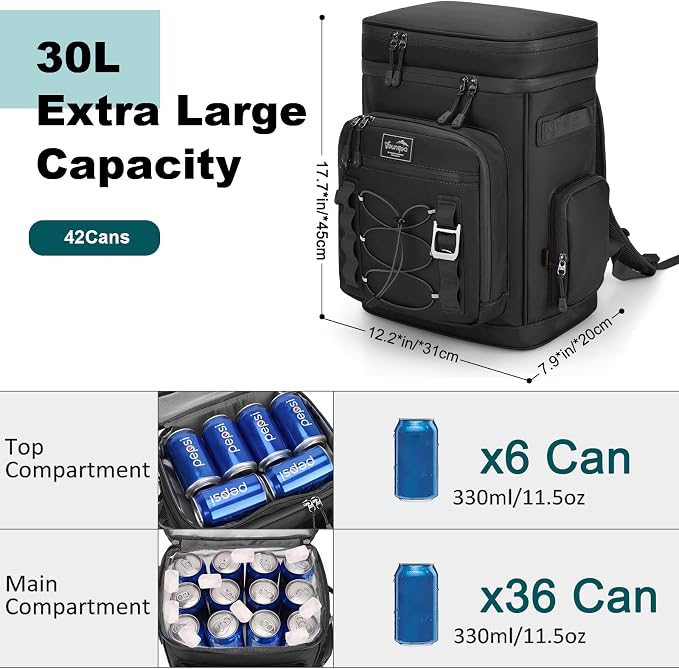 42Cans Cooler Backpack Insulated Leak Proof - Image 2