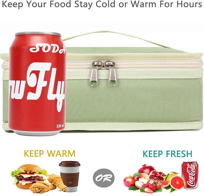 FlowFly Small Insulated Lunch box Portable Soft Bag Mini Cooler Thermal Meal - Image 3