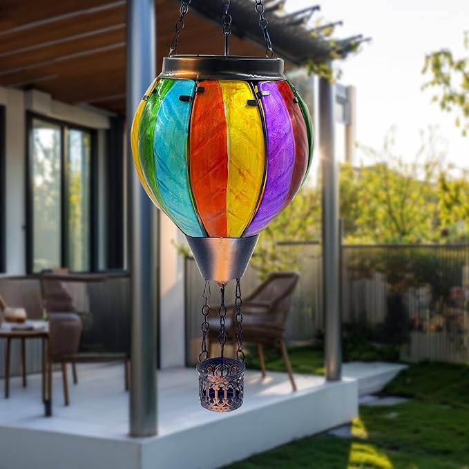 Colorful Hot Air Balloon Solar Lantern - Image 4