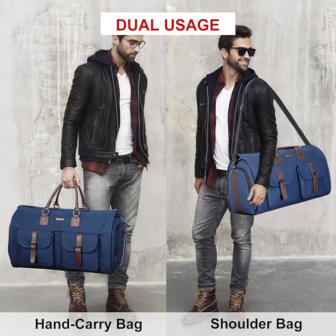 Modoker Garment Convertible Weekender Bag, Carry on Canvas Garment Duffle Bag - Image 9