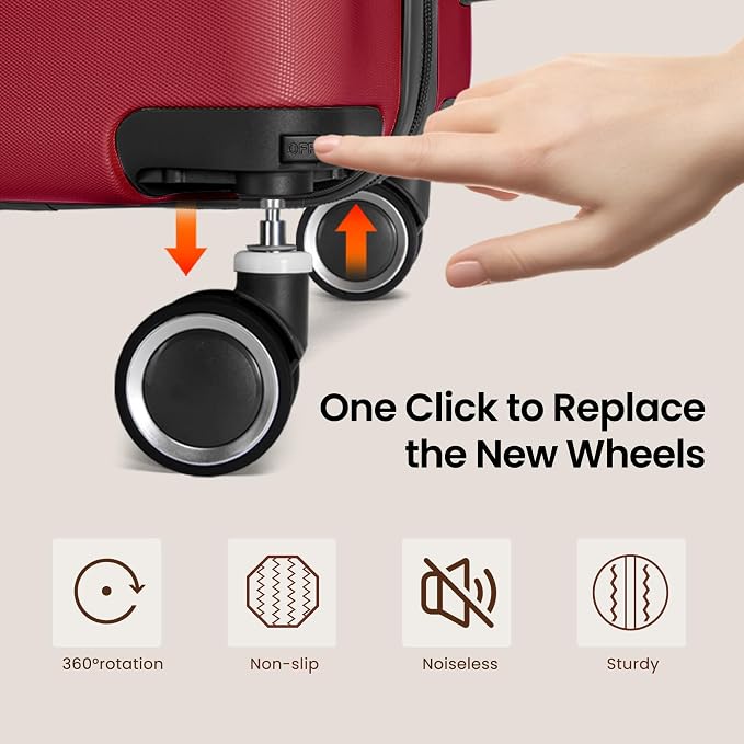 Luggage Sets 3 Piece with Spinner Wheel, Hardside Suitcase Set with TSA Lock - Image 3