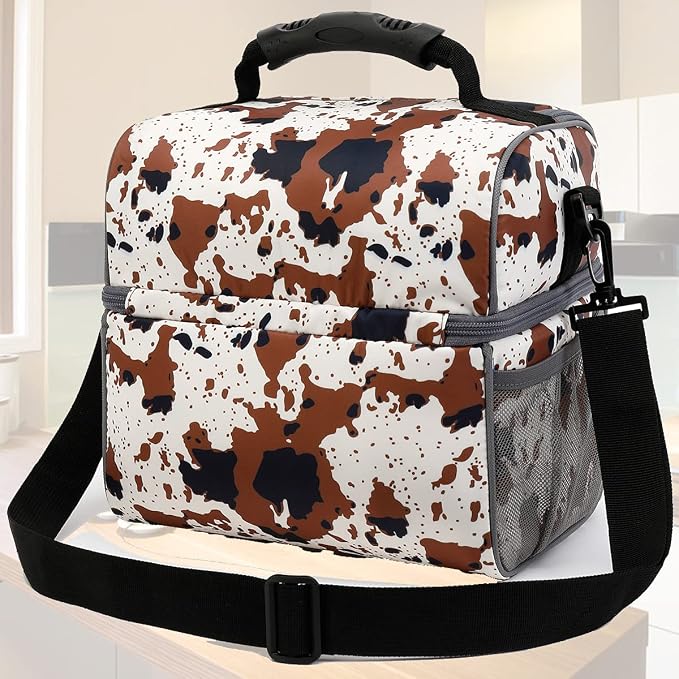 FlowFly Double Layer Cooler Insulated Lunch Bag Adult Lunch Box Large Tote Bag - Image 8