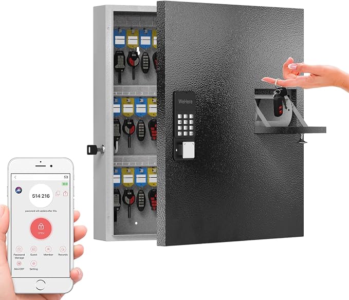 WeHere 56 Keys Lock Box, Key Cabinet by WeHereSmartBoxLock