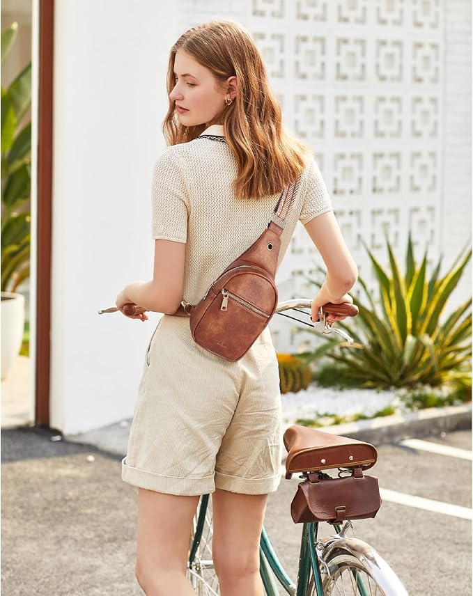 Telena Small Sling Bag for Women Leather Crossbody Fanny Packs Chest Bag for - Image 2