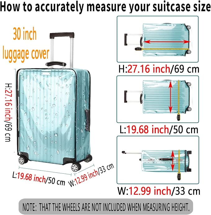 Suitcase Covers for Luggage – TSA Approved Clear PVC Luggage Protector Cover - Image 2