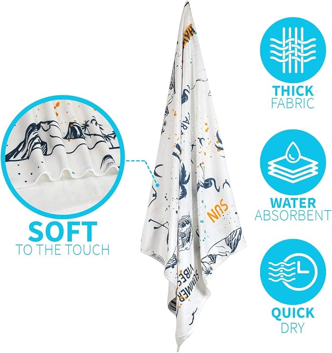 Beach Bag Spacious Shoulder Tote Travel & Gym Bag w/Multiple Pockets & Strong - Image 4