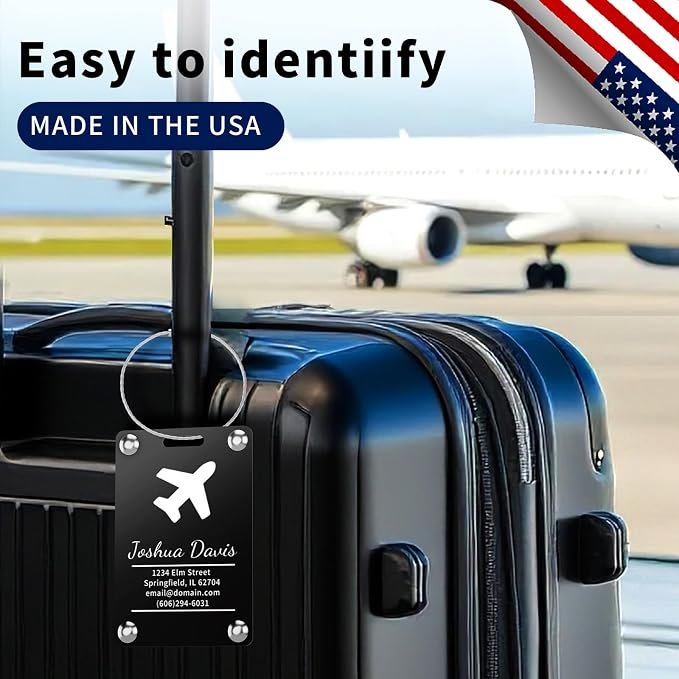 6 Pack Personalized Luggage Tags - Image 4