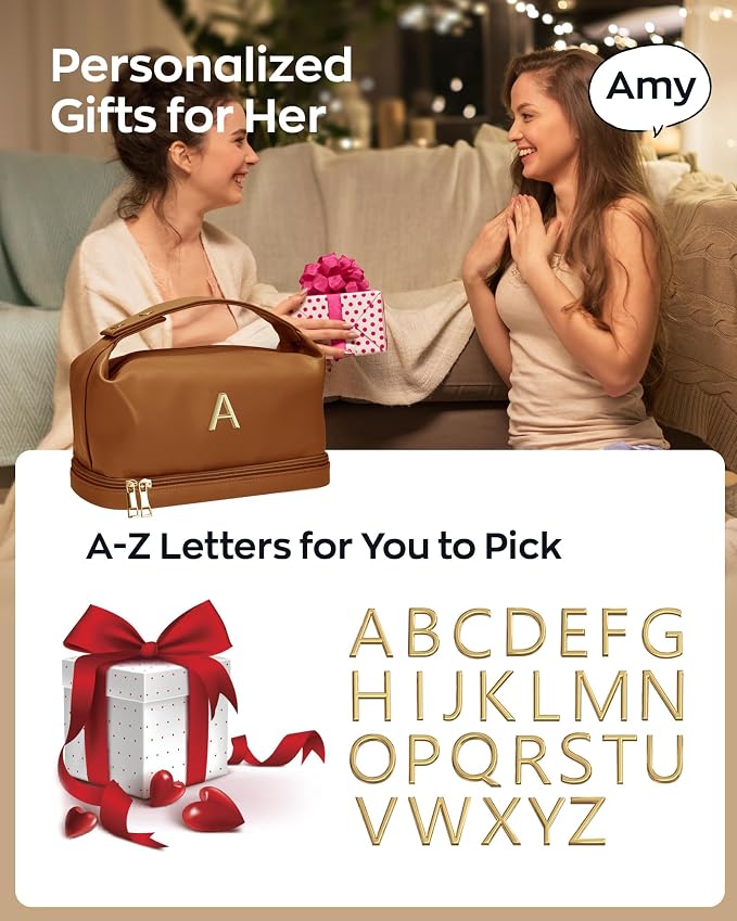 Monogram Gifts for Women, Personalized Makeup Bag - Image 2