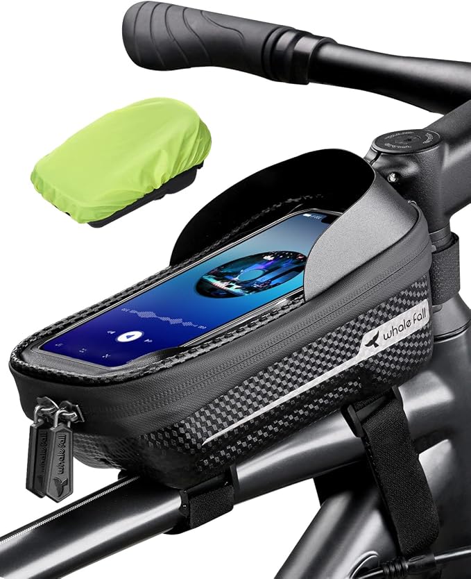 whale fall Bike Phone Frame Bag Waterproof, 3D Eva Hard Shell, Bike Phone Holder by whalefall