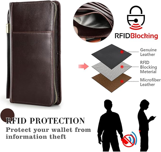 Top Grain Leather Travel Passport Wallet Holder - Image 9