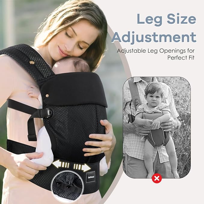 Baby Carrier with Lumbar Support, Cozy Baby Carrier Newborn to Toddler with - Image 3