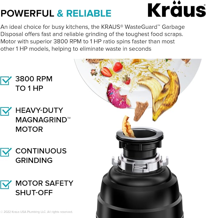 Kraus KGUW2-33MB-100-100, Bellucci Workstation 32 in. Undermount Granite - Image 7