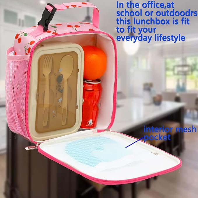 FlowFly Kids Lunch box Insulated Soft Bag Mini Cooler Back to School Thermal - Image 2