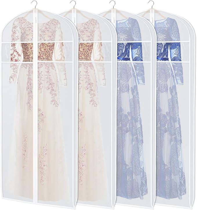 Zilink Dress Bags for Gowns Long 72-inch Garment Bags for Long Dresses Clear by Zilink