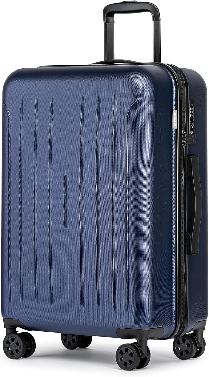 KYME Suitcase Hardshell With Double Spinner Wheels, PC+ABS TSA Lock Travel by KYME