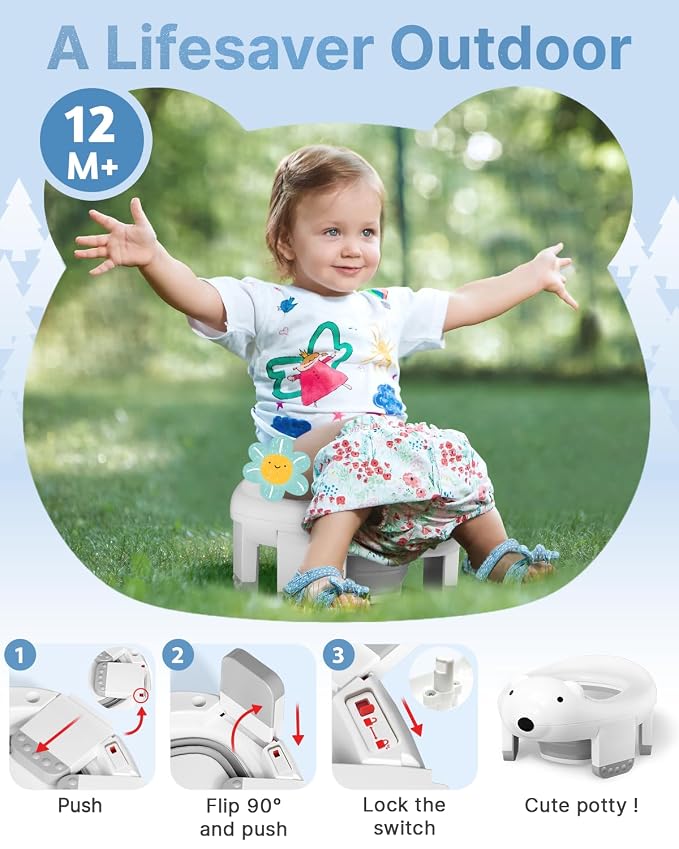 2 In 1 Portable Potty Seat, Travel Potty Seat - Image 4