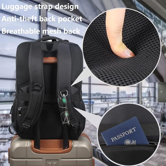 Laptop Backpack Fits 17 Inch Computer, Bussiness Travel Backpack - Image 6