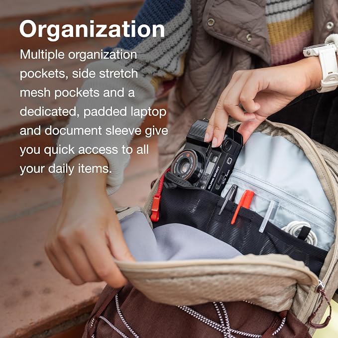 Osprey Quasar 26L Commuter Backpack, Pashmina/Tan Concrete - Image 8