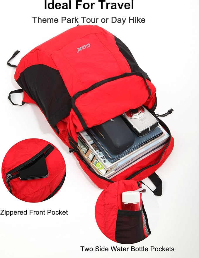 GOX Foldable 20l Backpack For Travel Lightweight Hiking Packable Daypack for - Image 3