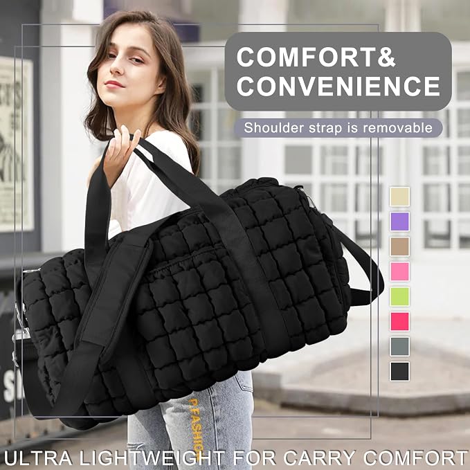 Quilted Travel Duffle Bag Gym Bag - Image 7