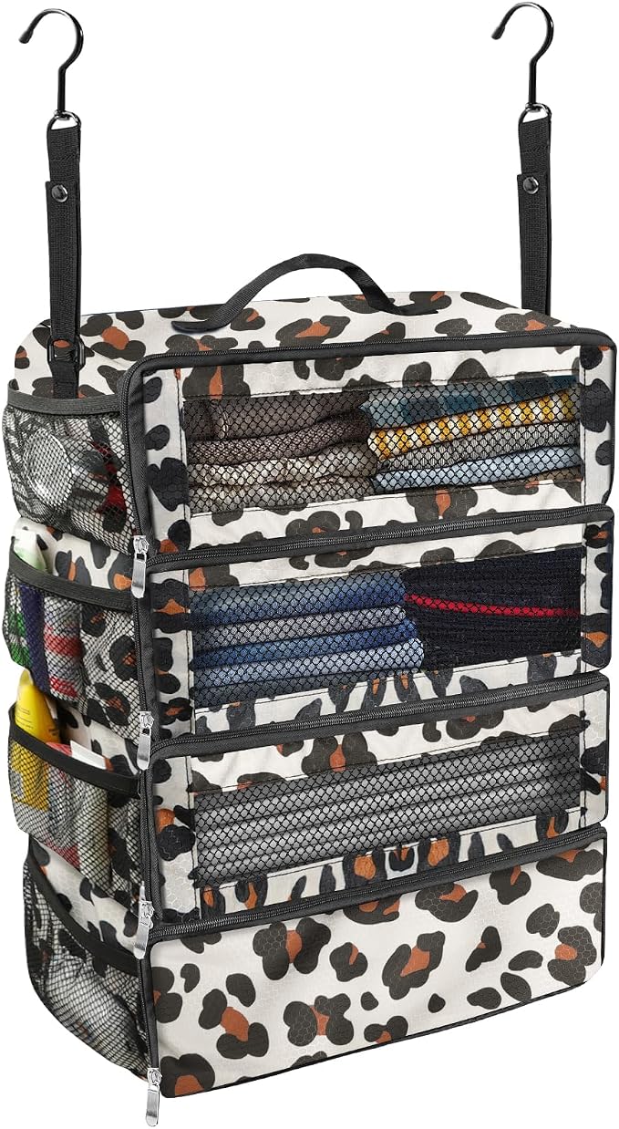 Suitcase Organizer, Travel Luggage Organizer Portable Hanging Travel Shelves by Unknown